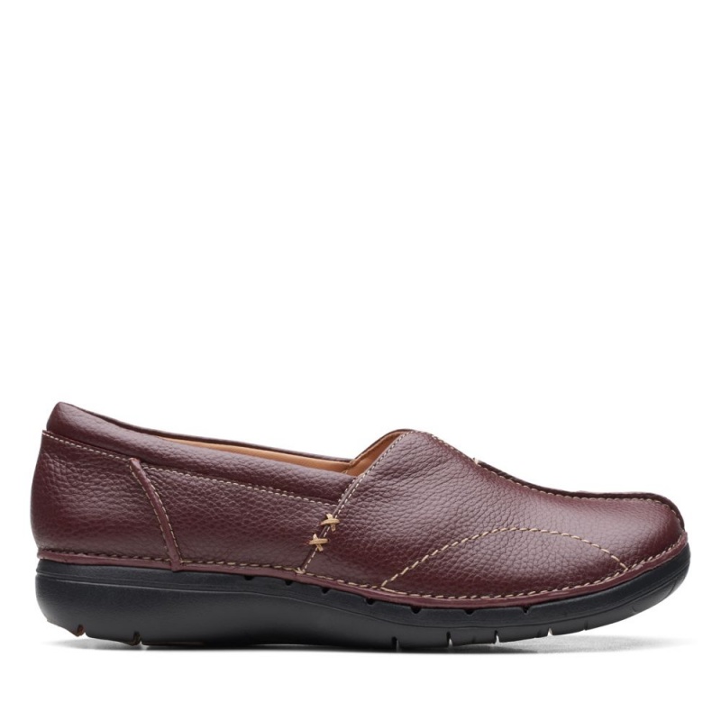 Clarks Un Loop Stride Ženske Ravne Cipele Bordo | Hrvatska-15482