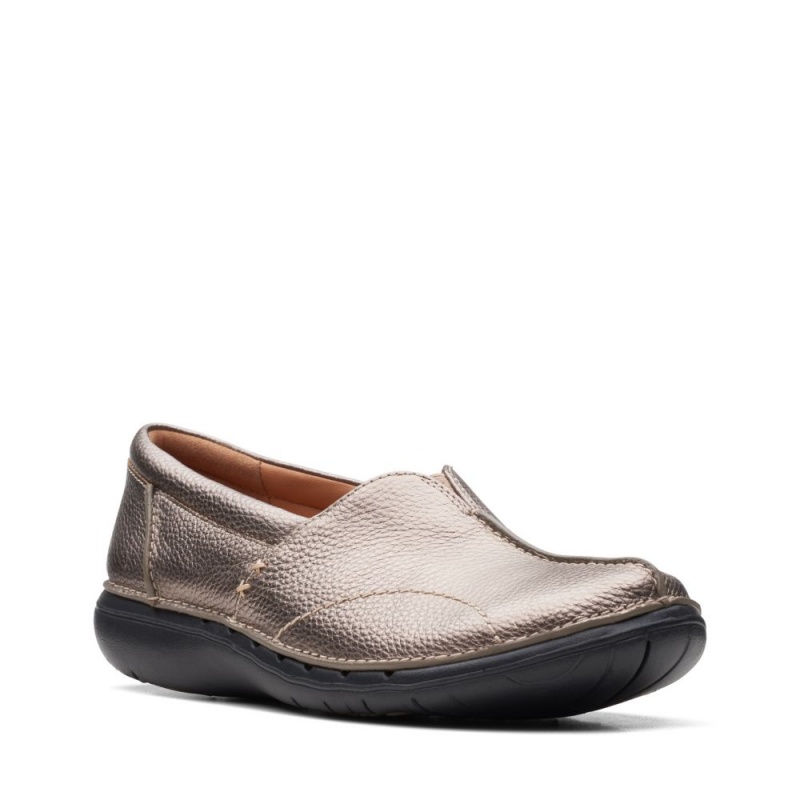 Clarks Un Loop Stride Ženske Ravne Cipele Srebrne | Hrvatska-27063