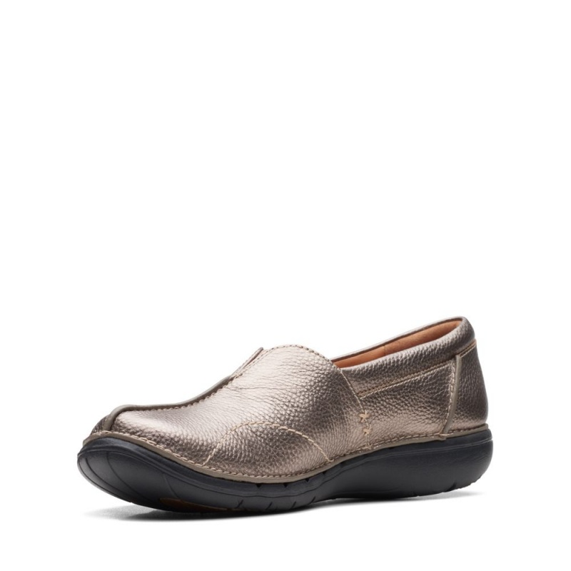 Clarks Un Loop Stride Ženske Ravne Cipele Srebrne | Hrvatska-27063