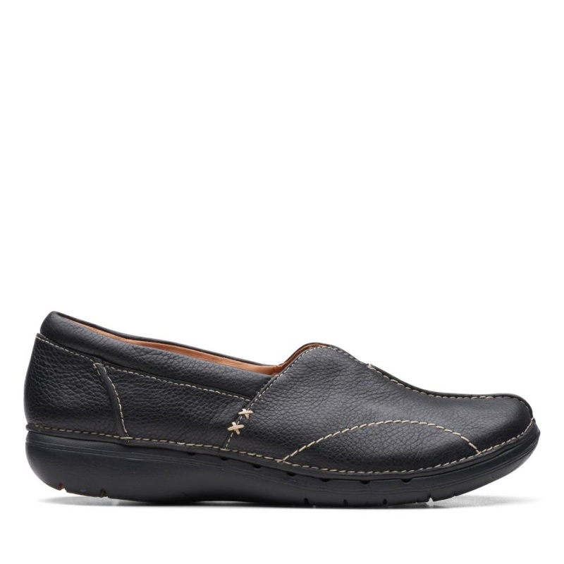 Clarks Un Loop Stride Ženske Ravne Cipele Crne | Hrvatska-23465