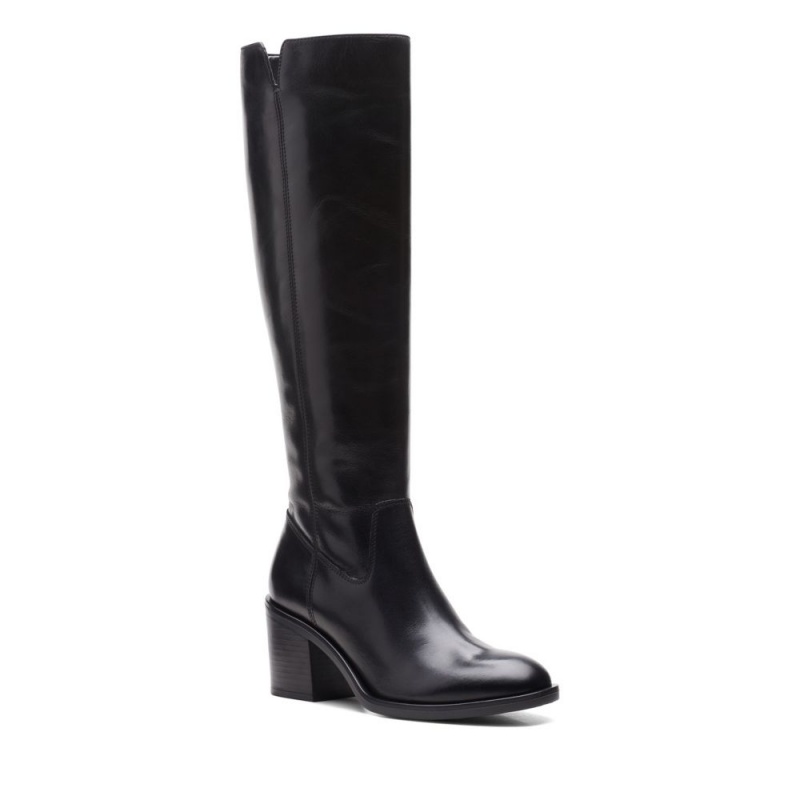 Clarks Valvestino Hi Ženske Knee-high Boots Crne | Hrvatska-27514