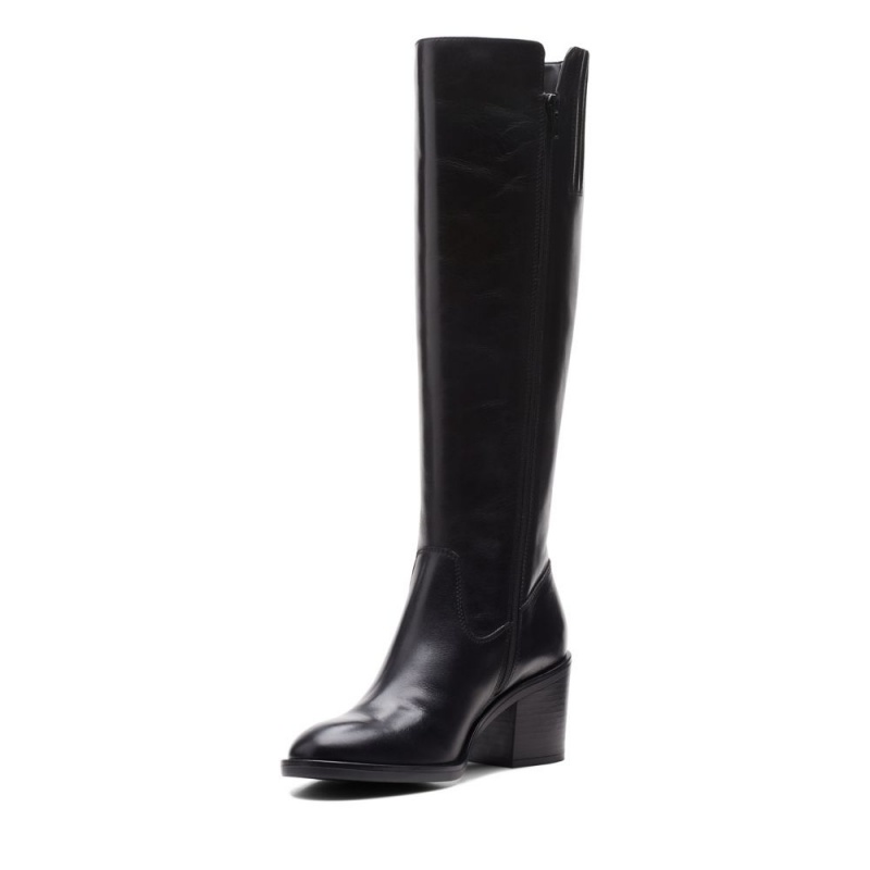 Clarks Valvestino Hi Ženske Knee-high Boots Crne | Hrvatska-27514