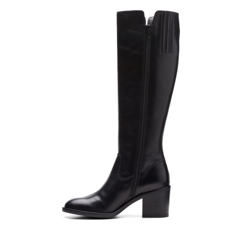 Clarks Valvestino Hi Ženske Knee-high Boots Crne | Hrvatska-27514