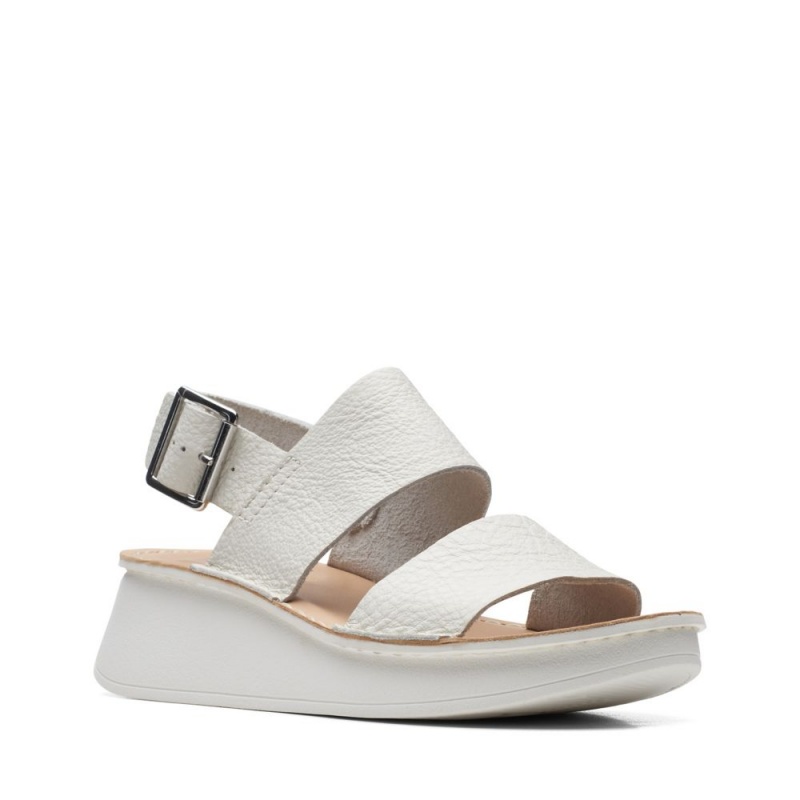 Clarks Velhill Strap Ženske Sandale s platformom Bijele | Hrvatska-02731