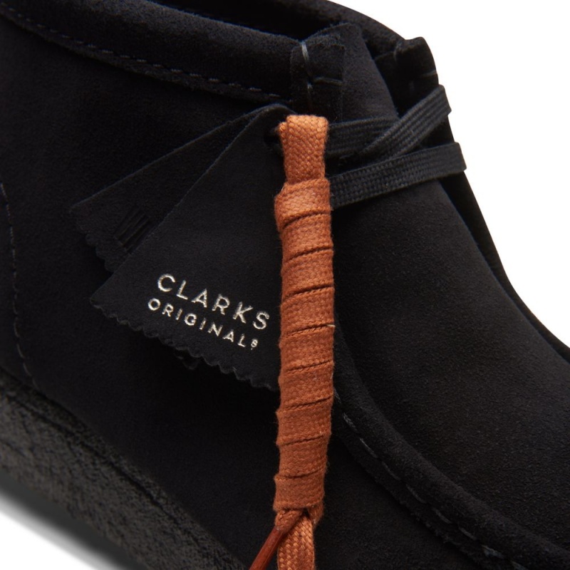 Clarks Wallabee Boot Muške Cizme Crne | Hrvatska-20931