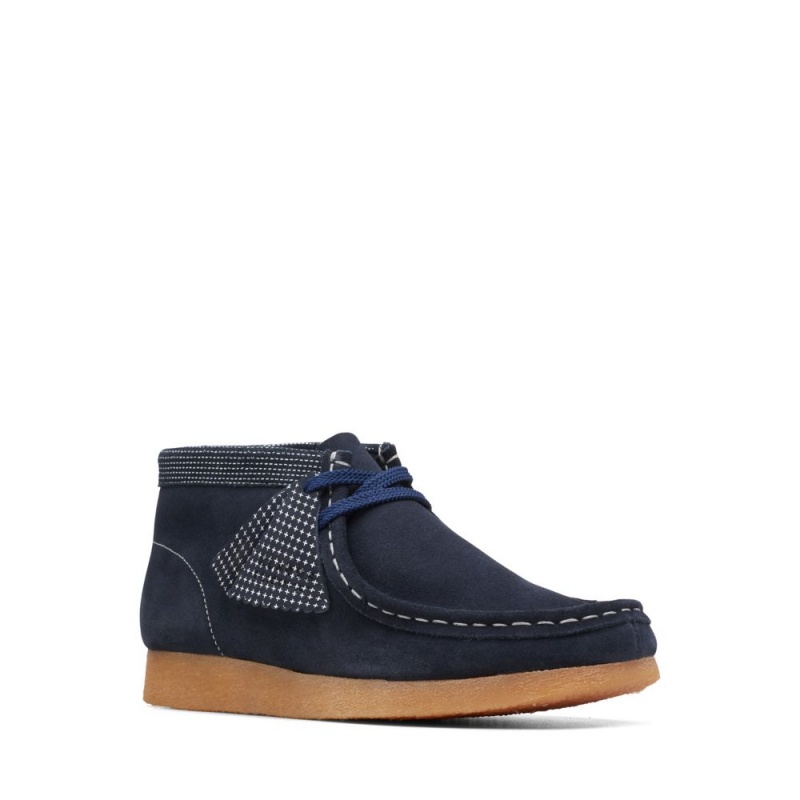 Clarks Wallabee Boot Older Dječake School Shoes Tamnoplave | Hrvatska-40135