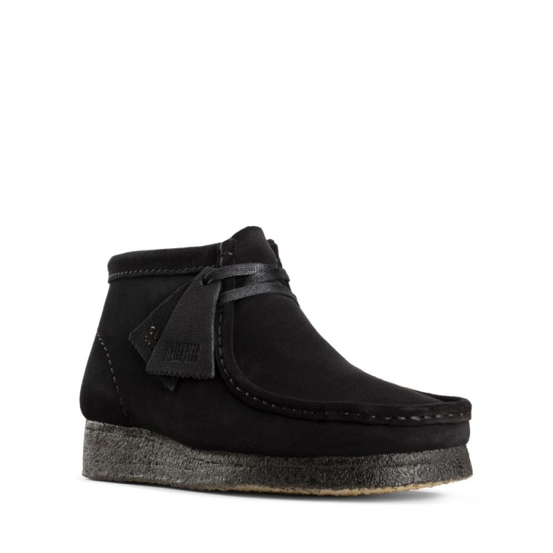 Clarks Wallabee Boot Ženske Gleznjace Crne | Hrvatska-65042