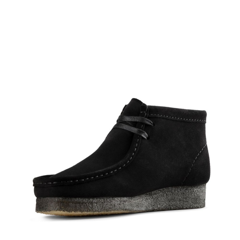 Clarks Wallabee Boot Ženske Gleznjace Crne | Hrvatska-65042