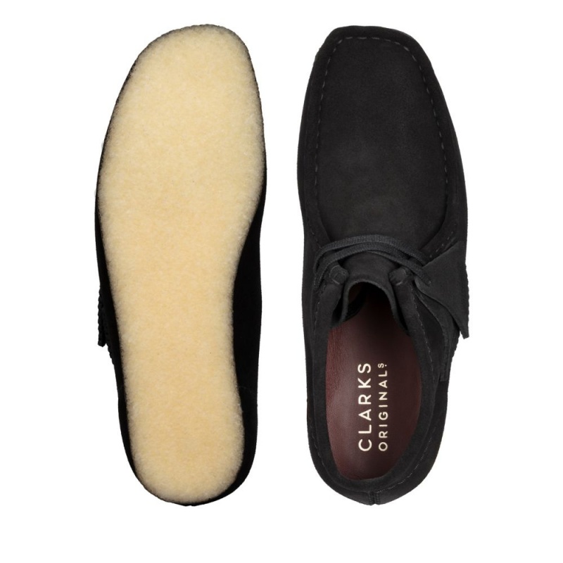 Clarks Wallabee Boot Ženske Gleznjace Crne | Hrvatska-65042