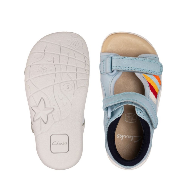 Clarks Zora Beau Toddler Dječake Sandale Svijetlo Plave | Hrvatska-47601