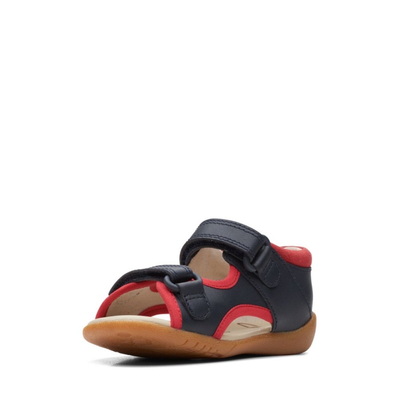 Clarks Zora Jungle Toddler Dječake Sandale Tamnoplave Crvene | Hrvatska-50729