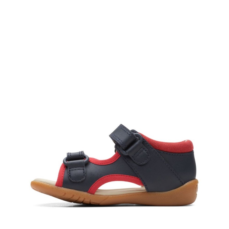 Clarks Zora Jungle Toddler Dječake Sandale Tamnoplave Crvene | Hrvatska-50729