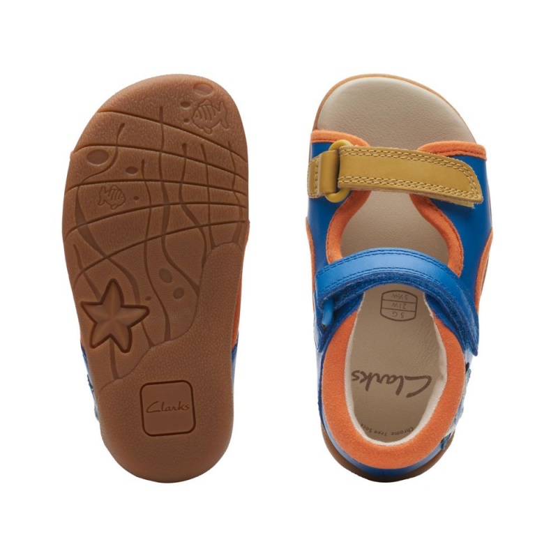 Clarks Zora Rex Toddler Dječake Sandale Plave | Hrvatska-70518