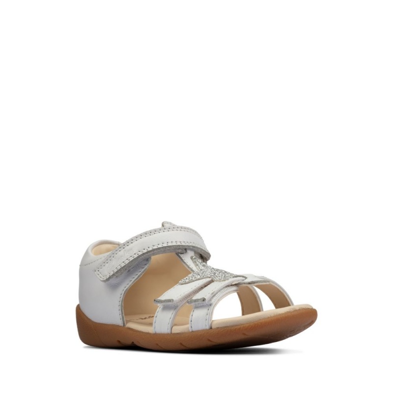 Clarks Zora Summer Toddler Djevojčice Sandale Bijele | Hrvatska-89416