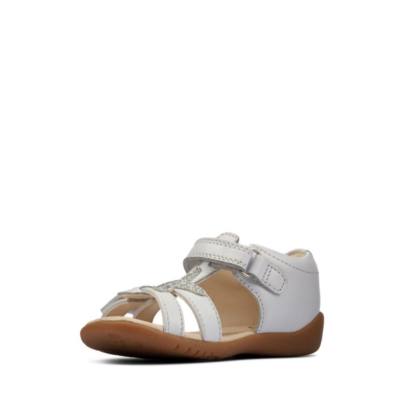 Clarks Zora Summer Toddler Djevojčice Sandale Bijele | Hrvatska-89416