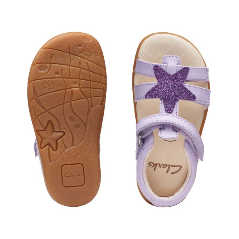 Clarks Zora Summer Toddler Djevojčice Sandale Ljubičaste | Hrvatska-83516